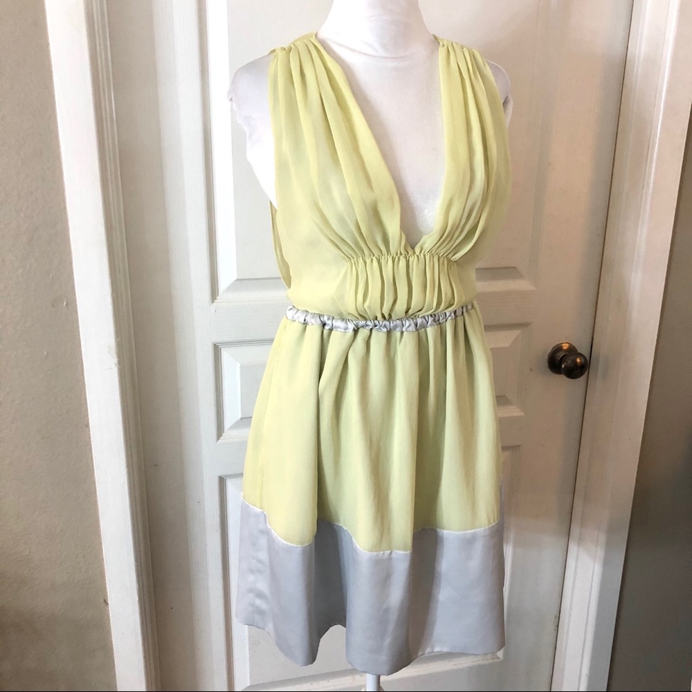 Bcbgeneration Open Back Light Yellow And Gray Dre… - image 2